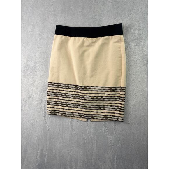 J.Crew Cream Skirt with Black Trim – Style 37986 – Size 00 - Picture 4 of 6